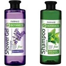 Farmasi Botanics Isırgan Özlü Şampuan 500 ml + Botanics Lavanta Duş Jeli 500 ml
