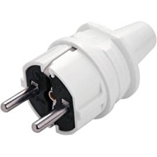 Topraklı Erkek Fiş Beyaz