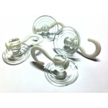 Kancalı Vantuz 4 cm Kancalı Cam Vantuzu Öpücük Askılı Vantuz 10 Adet