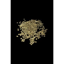 7 mm Gold Ortadan Delikli Metal Pul Payet (30 gr 190 Adet)