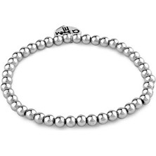 ! Silver Stretch Boncuk Bileklik