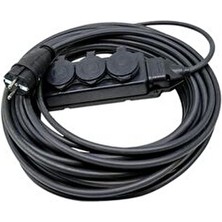 30MT Seyyar Uzatma 3 Lü Grup Priz Kauçuk 3x2.5 Ttr Siyah Ex-Proff