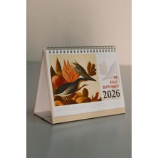 Lems 2026 Masa Takvimi & Planlayıcı Doğa Manzara Resimli Vintage