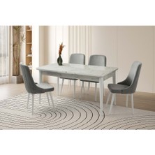 Yuvaset Home Mobilgen (Sadece Masa) Marmo 160+37 Kelebek Tekno Kenar HG Açılabilir Masa