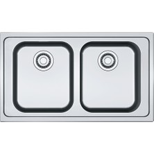 Franke Smart Srx 611-86 Paslanmaz Çelik Evye, 2 Hazne, Mat Yüzey
