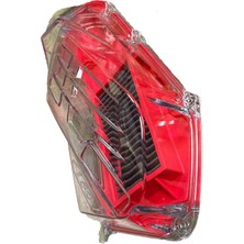 Honda Pcx 125 2021 - 2025 Uyumlu Şeffaf Hava Filtre Kapağı + Yıkanabilir Performans Hava Filtresi Set Kırmızı