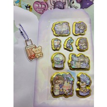 Sanrio Kawaii Sticker Içi Sulu Sevimli Kaliteli Sticker Okul Öncesi Öğrenci Hediyesi