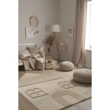 Venucci Home & Living Quincey Bukleli Yumuşak Peluş Post Çocuk Odası Halısı Yıkanamaz Modern Dokuma 120 x 170 cm