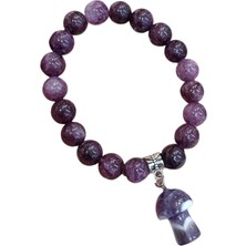 Ametist 10 Milim Doğal Taş Bileklik