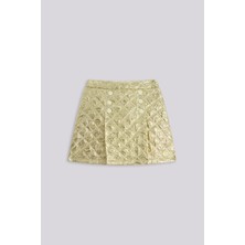 Bg Store Kız Çocuk Gold Etek