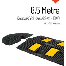 Kauçuk Hız Kesici, Yol Kasisi 4 Bantlı - 8,5 Metre Set