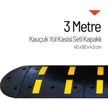 Kauçuk Hız Kesici Kapaklı Set, Yol Kasisi 3 Metre