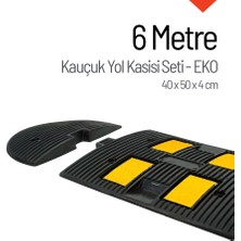Kauçuk Hız Kesici, Yol Kasisi 4 Bantlı - 6 Metre Set