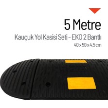 Kauçuk Hız Kesici, Yol Kasisi - EKO 2 Bantlı - 5 Metre Set
