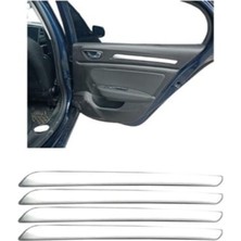 Renault Megane 4 Hb/sd Krom Kapı Iç Döşeme Çıtası 4 Parça Taşlı 2021 ve Sonrası