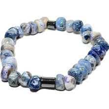 JTSS25DOB1516 Sodalit Hematit Mavi Janti Doğaltaş Bileklik