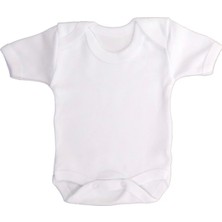 Sema Baby Yarım Kol Badi (Body) 0-3 Ay - Beyaz