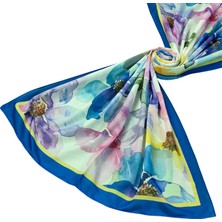 Vav Ipek Soft Pamuk Şal 75X190 cm - Çiçek Desenli