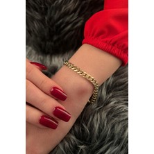 Fiyonk Kuyumculuk 14 Ayar Altın Gurmet Zincir Bileklik 8 mm