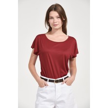 Msw Kadın Regular Fit Tencel Basic Tişört