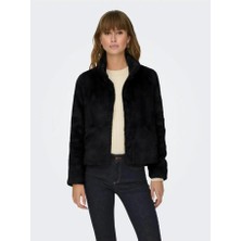 Only 15295423 Onlnewvıda Lıfe Faux Fur Jacket Black Kadın Mont