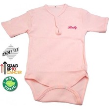 Sema Baby Yarım Kol Kaşkorse Badi (Body) - Pembe  18-24 Ay