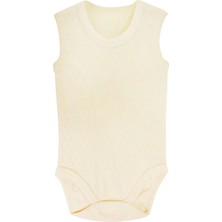 Sema Baby Jakarlı Askılı Badi (Body) - Krem 12-18 Ay