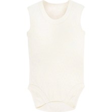 Sema Baby Jakarlı Askılı Badi (Body) - Beyaz 0-6 Ay