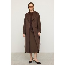 Torba Cepli Kendinden Desenli Oversize Limited Edition Kaban Kahve 3140