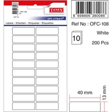 Tanex OFC-108 Beyaz Etiket Poşet