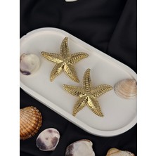 Gold Deniz Yıldızı Figürlü Yazlık Marka Model Küpe