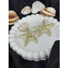 Deniz Yıldızı Tasarım Yaz Konseptli Marka Model Küpe