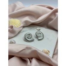 Gümüş Deniz Kabuğu Model Tasarım Küpe