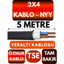 Öznur 2x4 Nyy (Yeraltı Kablosu) Metre Seçenekli