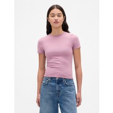 Gap Kadın Açık Pembe Closeknit Jersey T-Shirt