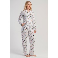 Kadın Tamamı Düğmeli Uzun Kol Pijama Takım
, 506020