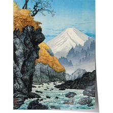 Çerçevesiz Poster, Fuji Dağı Manzarası, Salon Dekoru Poster No: 113492
