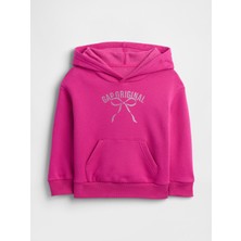 Gap Kız Bebek Pembe Babygap Relaxed Logo Grafik Sweatshirt