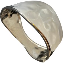 Fm Gümüş Renk, Çelik Materyal, Moda,yandan Açılır,anti Alerjik Şık Tasarım Kalın Model Çelik Bileklik (KC2306)