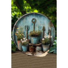 Uv Baskı Mdf Duvar Süsü – Çiçek ve Bahçe Temalı Dekoratif Tasarım – 33X33 cm & 20X20 cm DT165