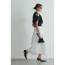 Suud Collection Beyaz Lade Balon Etek