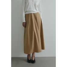 Suud Collection Camel Lade Balon Etek