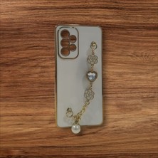 Samsung A53 Zincirli Taşlı Silikon Telefon Kılıfı