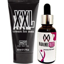 Hotxxl 50 ml Erkeklere Çap Boy Krem + Yanında 1 Şişe Madamewet Kadını Içecek