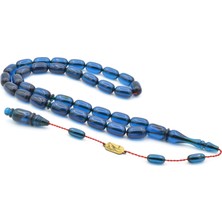 Mehmet Emin Ceylan Imzalı Lacivert Çubuk Katalin Tesbih