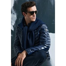 Lufian Luc Kaz Tüyü Lacivert Erkek Mont 112120238