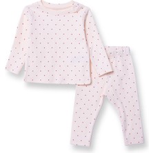 For My Baby Kız Bebek Sweatshirt-Patiksiz Alt Çıtçıtlı Bisiklet Yaka Uzun Kol Ribanalı