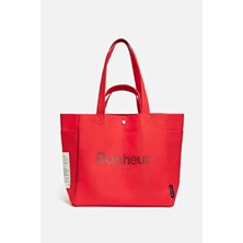 Bonheur N°4 Kanvas Çanta- Raspberry Red