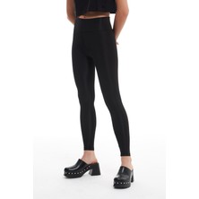 Toparlayıcı Parlak Tayt Siyah