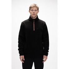 Sky Si̇yah Yarım Fermuarlı Erkek Polar